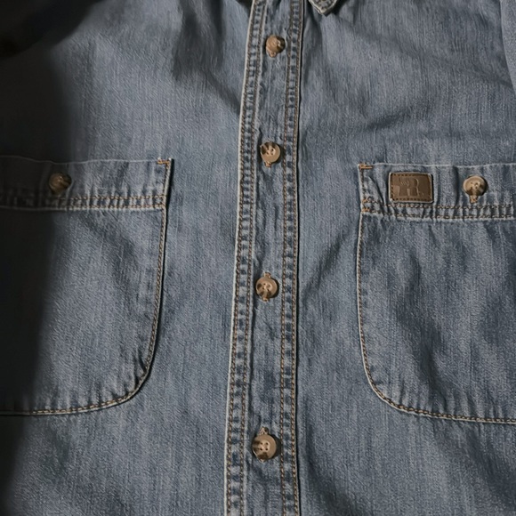 Wrangler Button Down Chambray Shirt - Picture 3 of 4